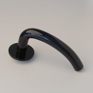 Curved lever handle